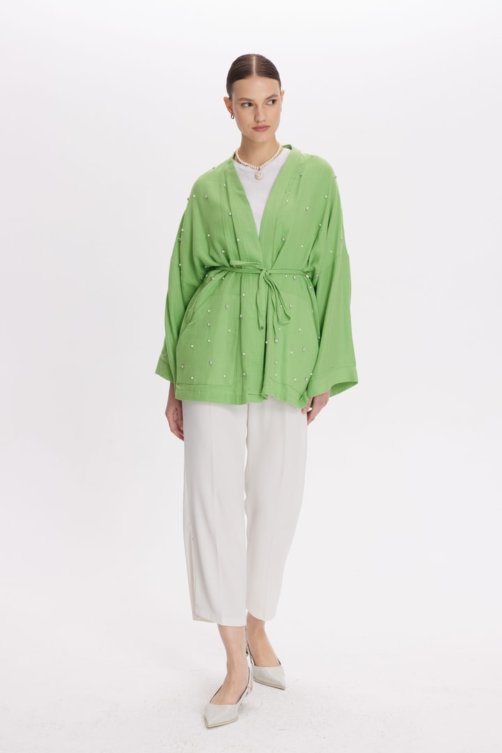 Cyrus Müslin Kimono - Yeşil