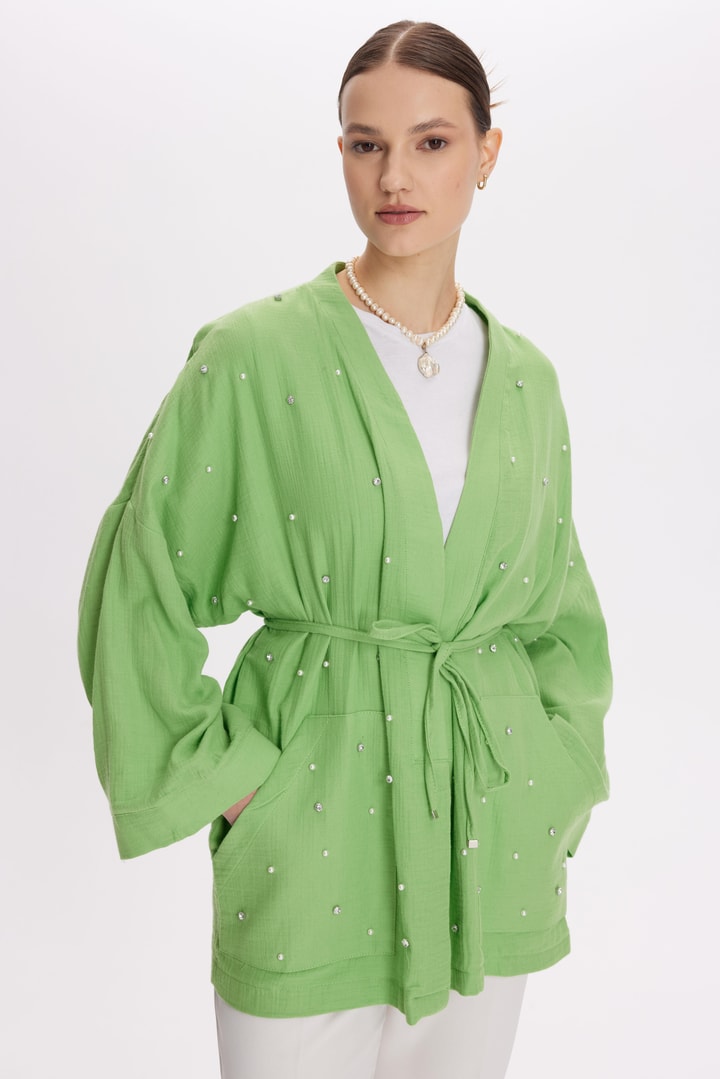Cyrus Müslin Kimono - Yeşil