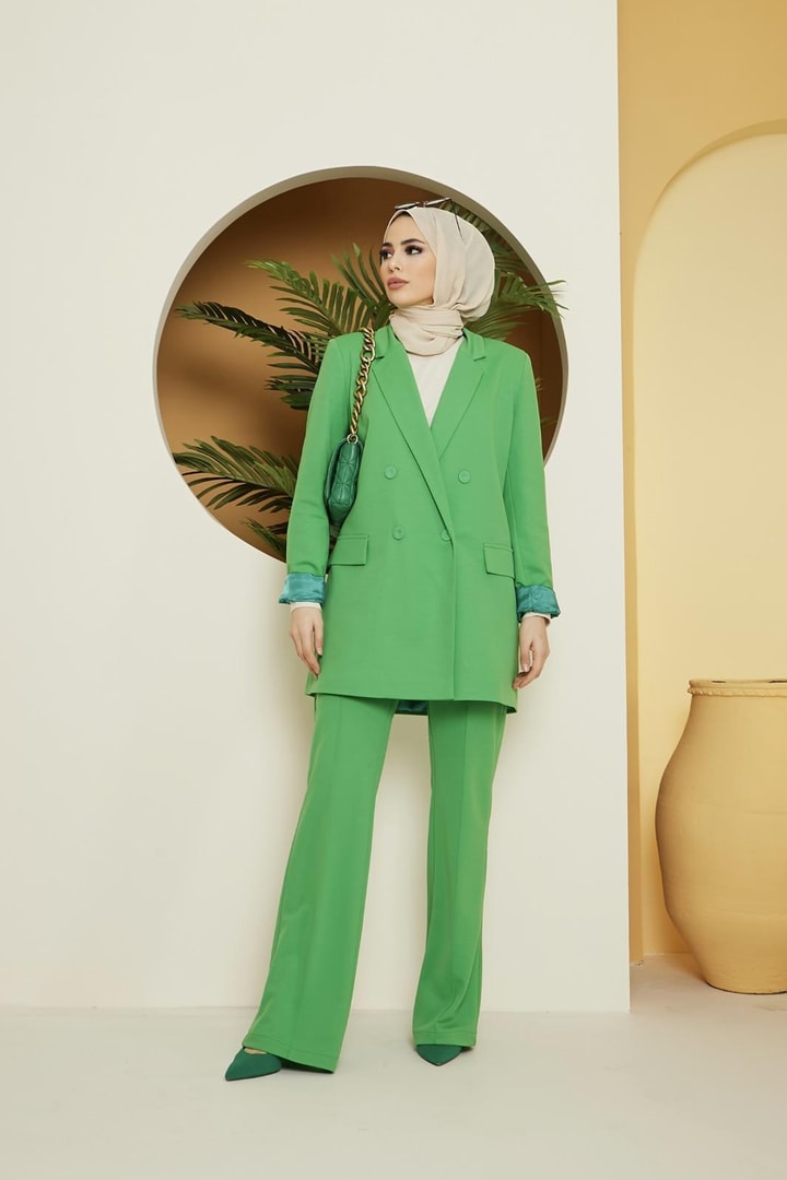 Elena Blazer Ceket Takım - Yeşil