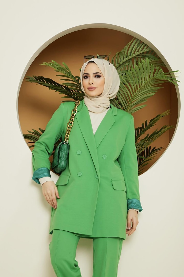 Elena Blazer Ceket Takım - Yeşil