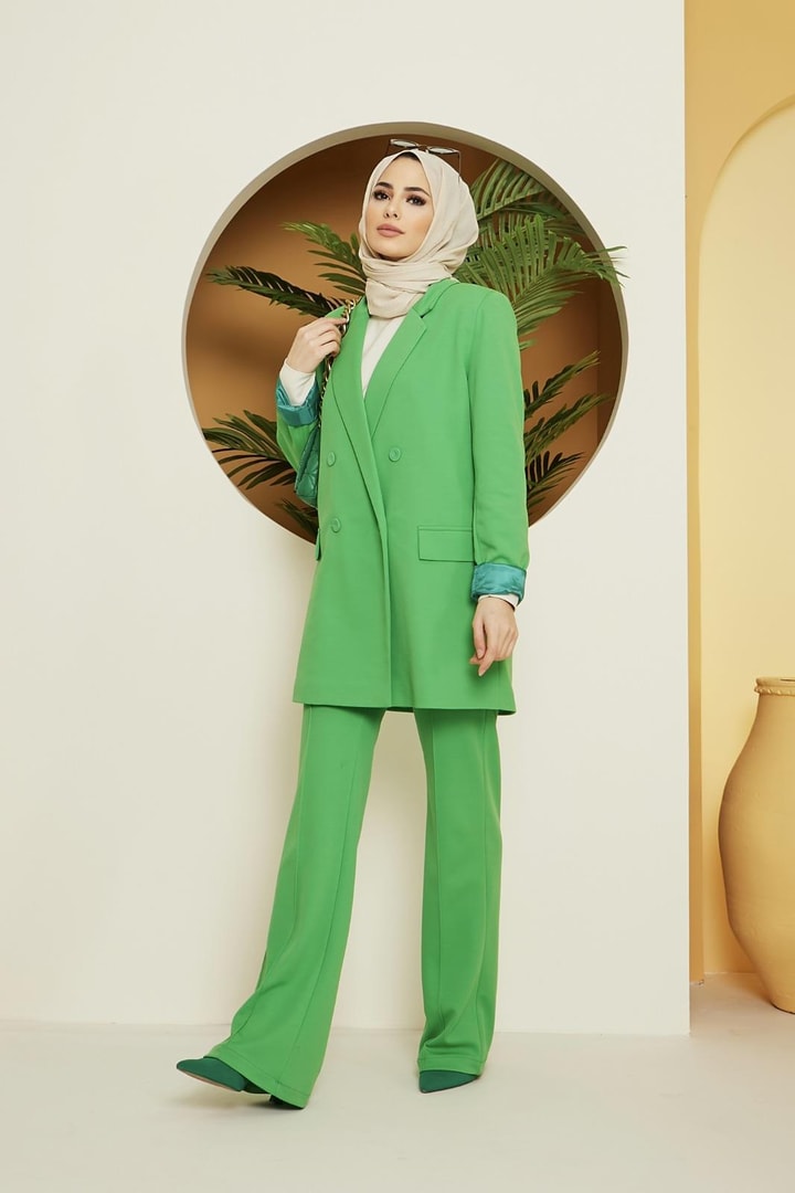 Elena Blazer Ceket Takım - Yeşil