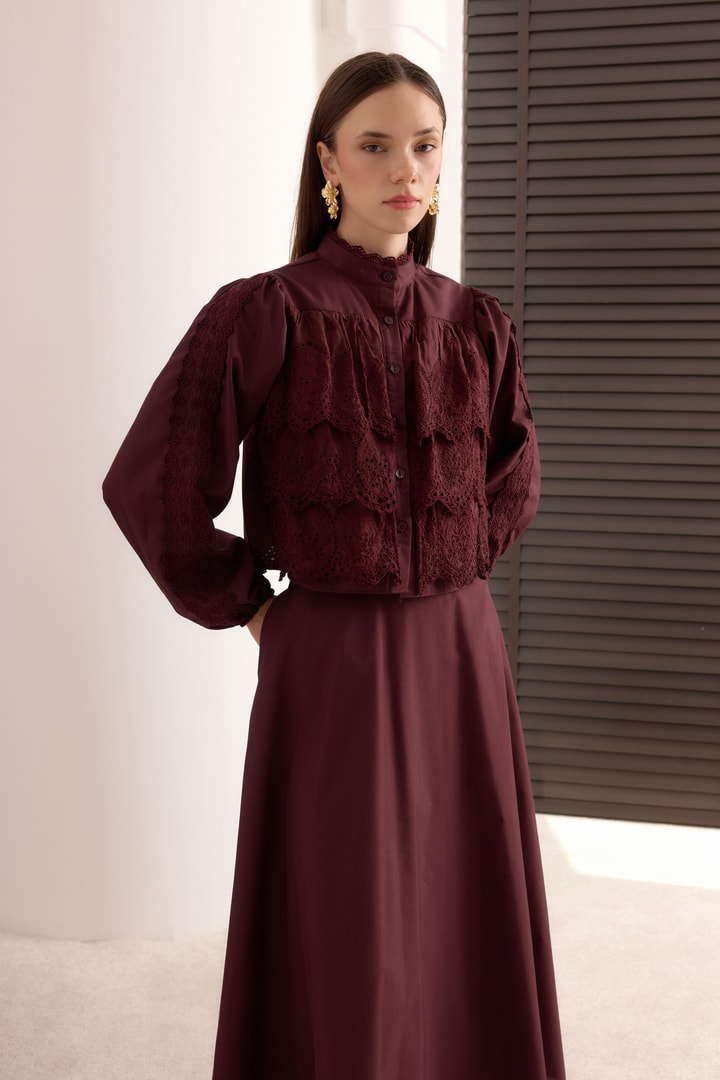 Eliora Fistonu Gold Dacron Takım - Bordo