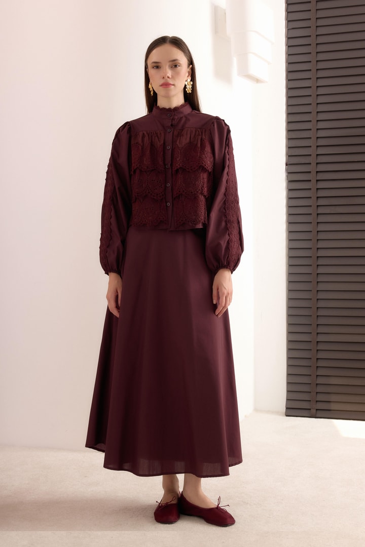 Eliora Fistonu Gold Dacron Takım - Bordo