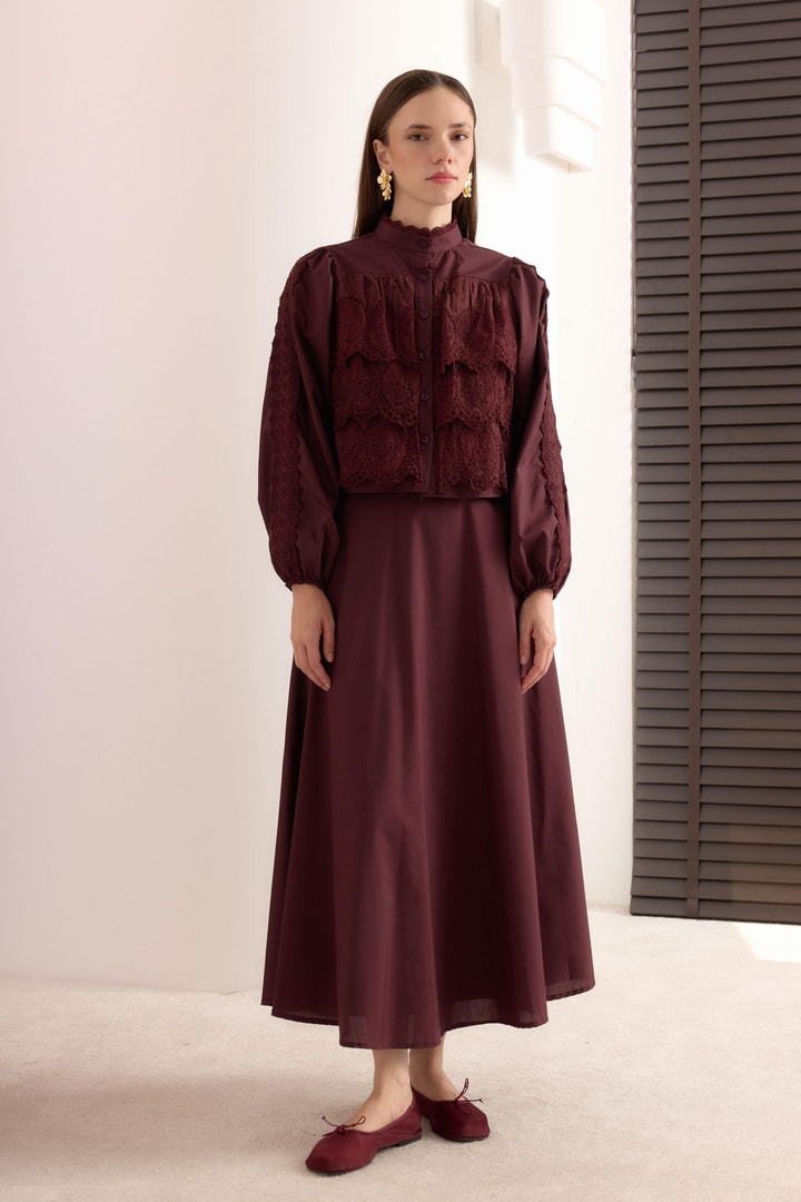 Eliora Fistonu Gold Dacron Takım - Bordo