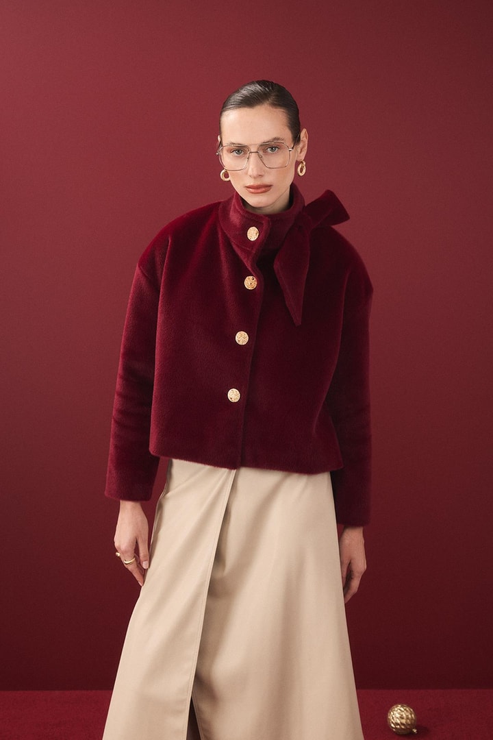 Gold Düğme Goldfox Kaban - Bordo