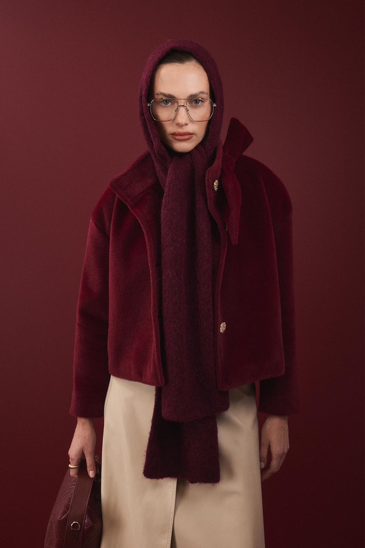 Gold Düğme Goldfox Kaban - Bordo