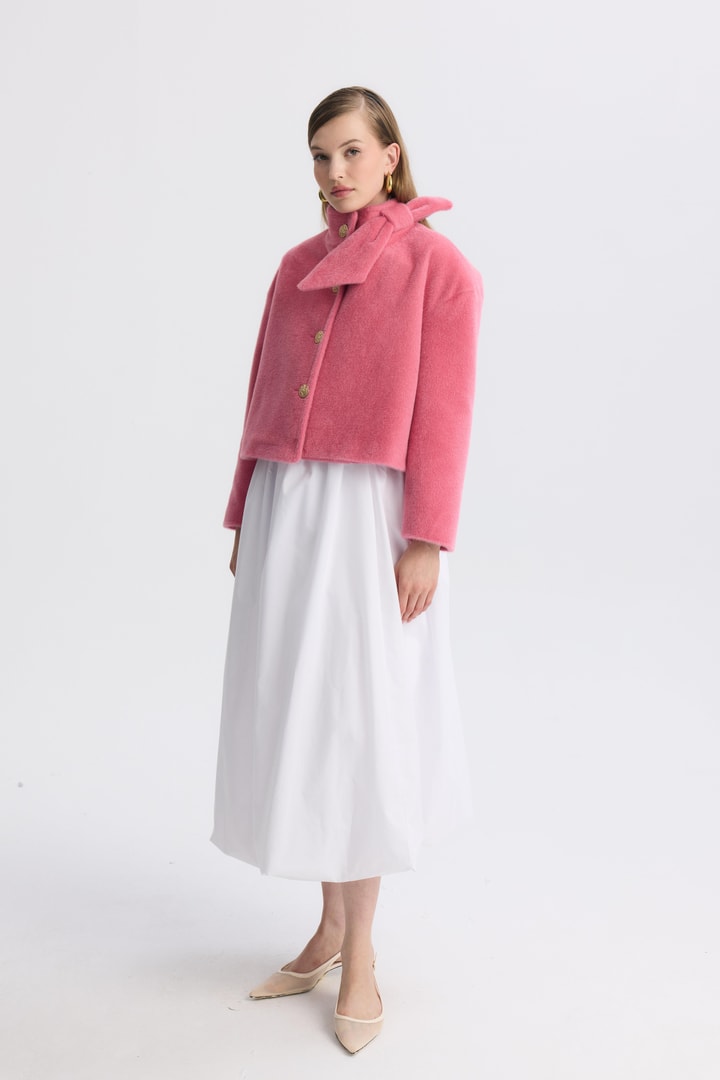 Gold Düğme Goldfox Kaban - Pembe