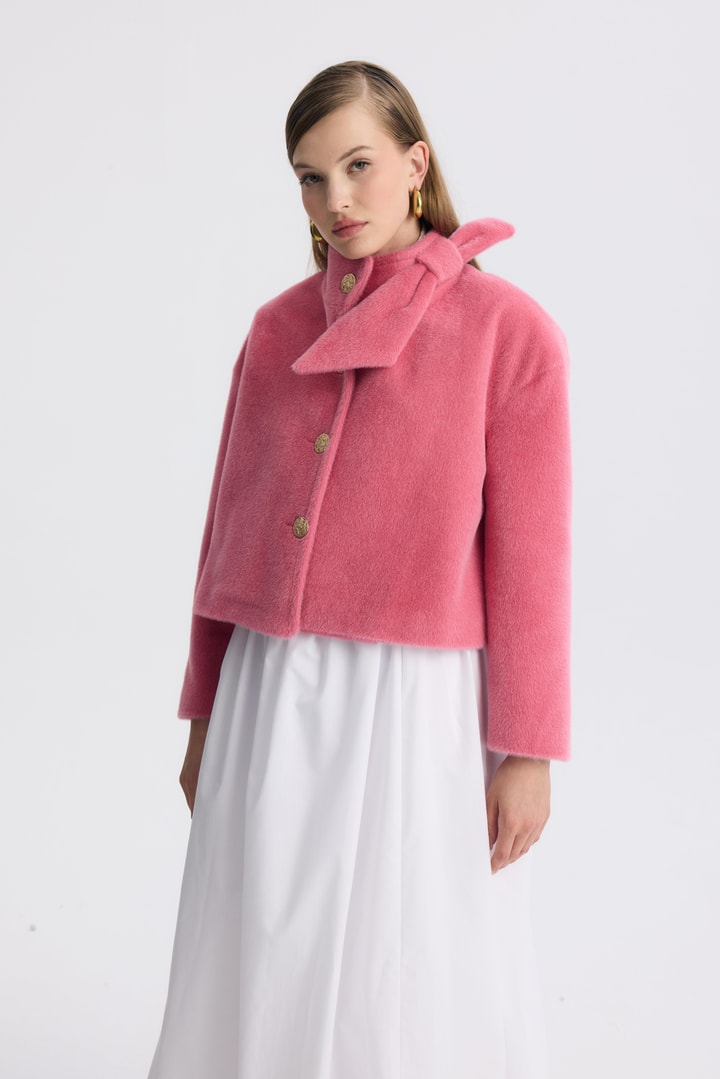 Gold Düğme Goldfox Kaban - Pembe