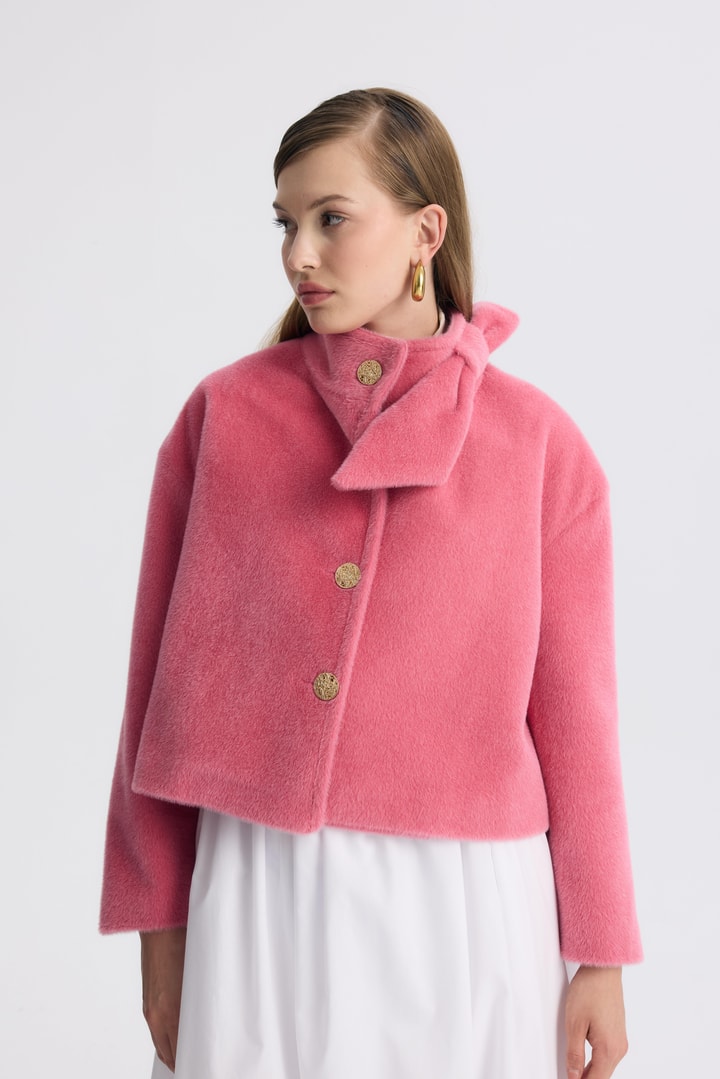 Gold Düğme Goldfox Kaban - Pembe