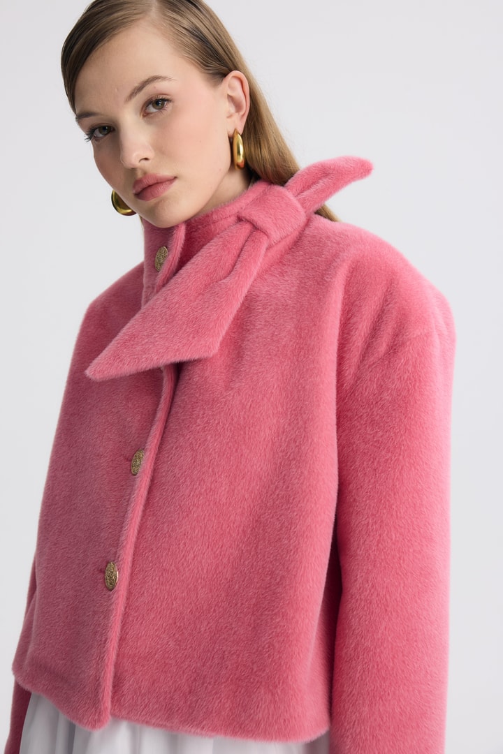 Gold Düğme Goldfox Kaban - Pembe