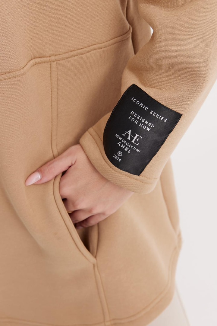 Harper Fermuarlı Sweatshirt - Bej