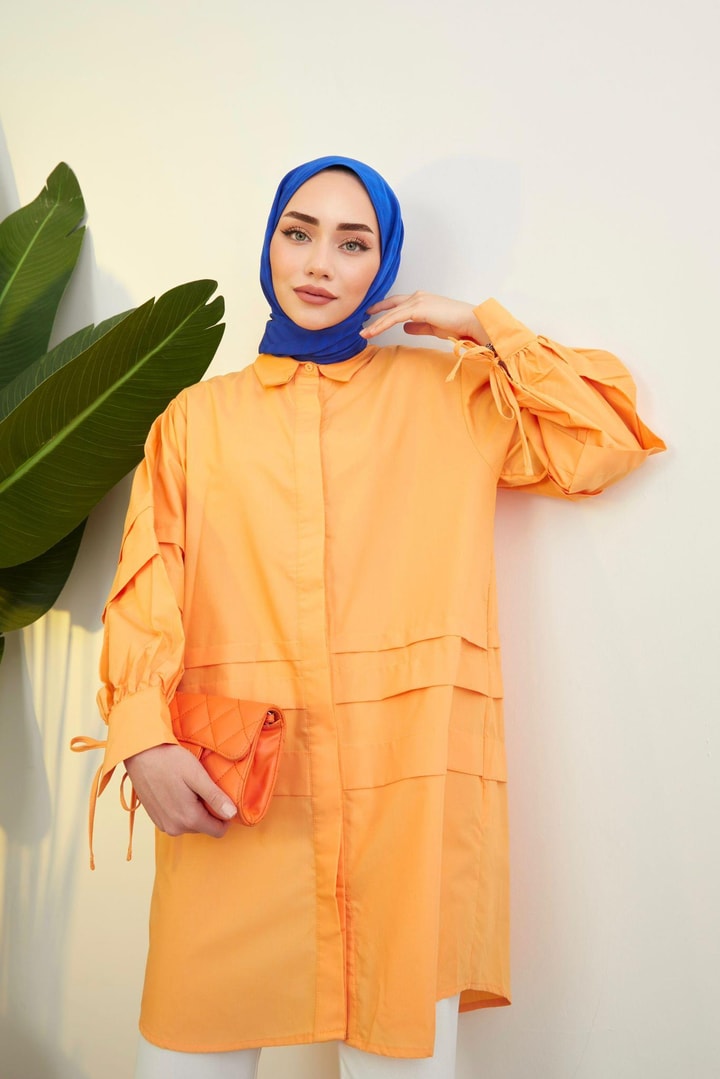 JULİET POPLİN GÖMLEK - Oranj