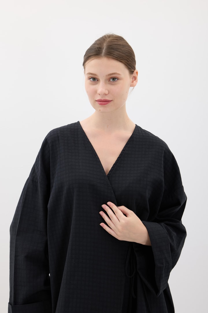 Kimono Pantolonlu Takım - Siyah