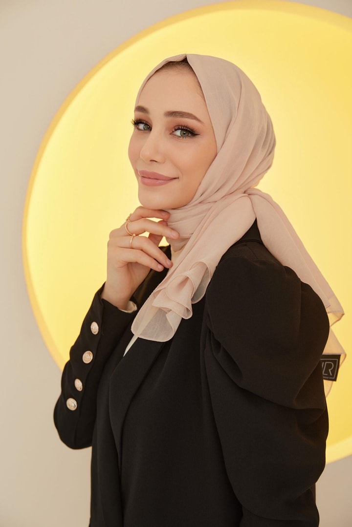 Krinkle Şifon Şal - Bej