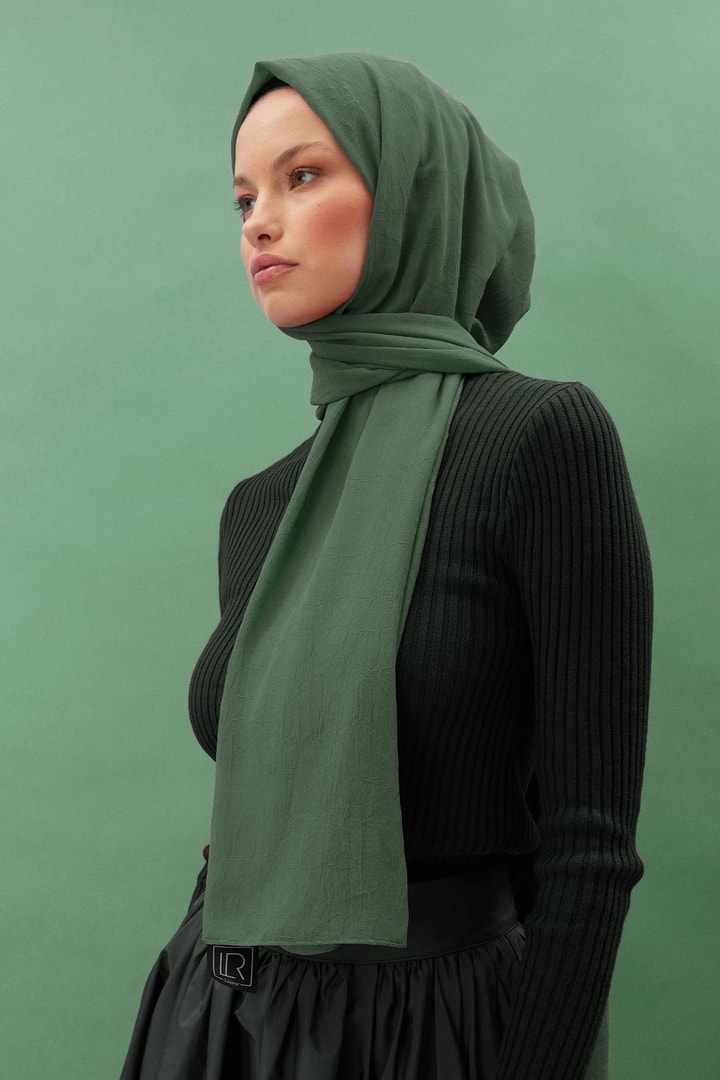 Krinkle Şifon Şal - Mint