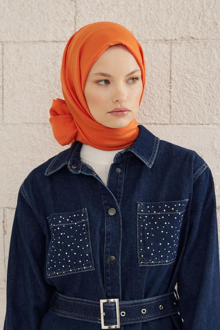 Lady Crash Şal - Oranj