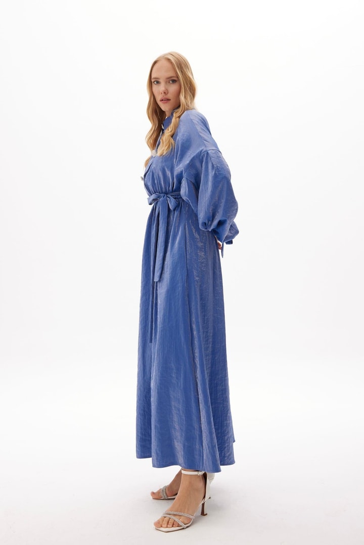 Lady Taş Detaylı Elbise - Lila