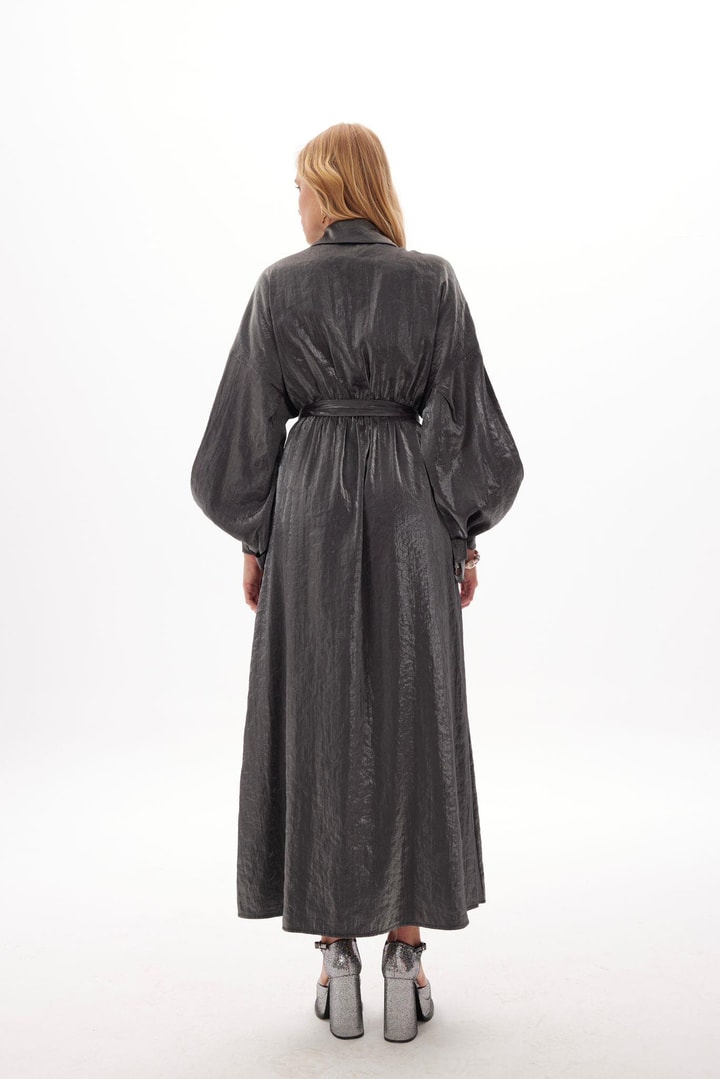Lady Taş Detaylı Elbise - Siyah