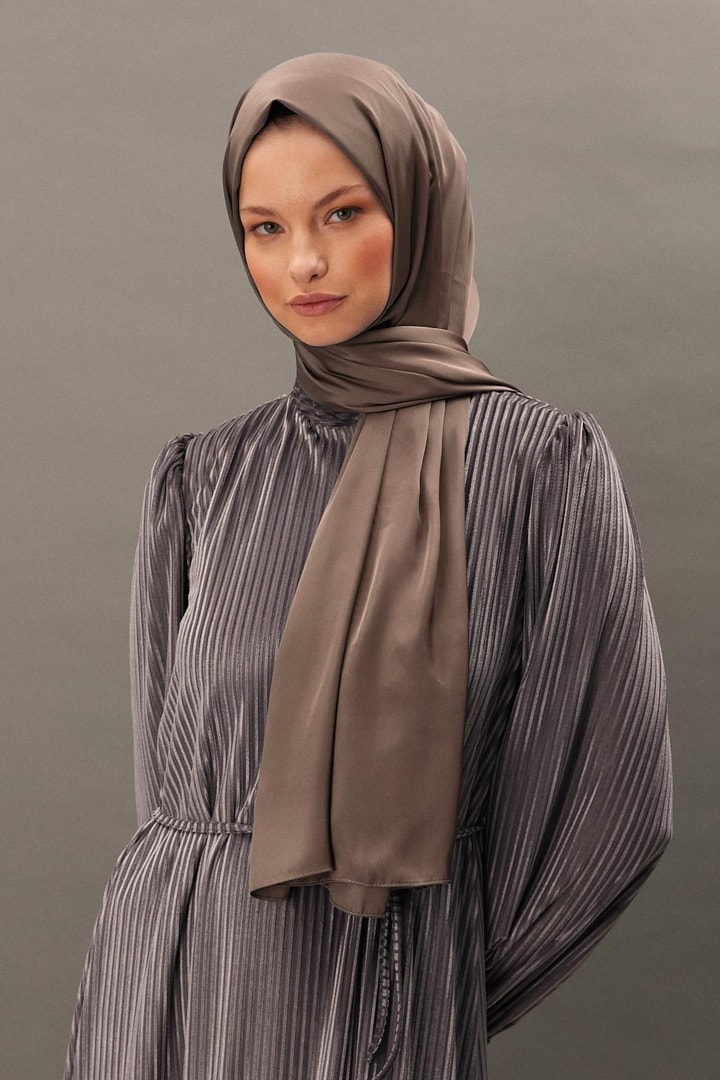 Lara Saten Şal - Kahve