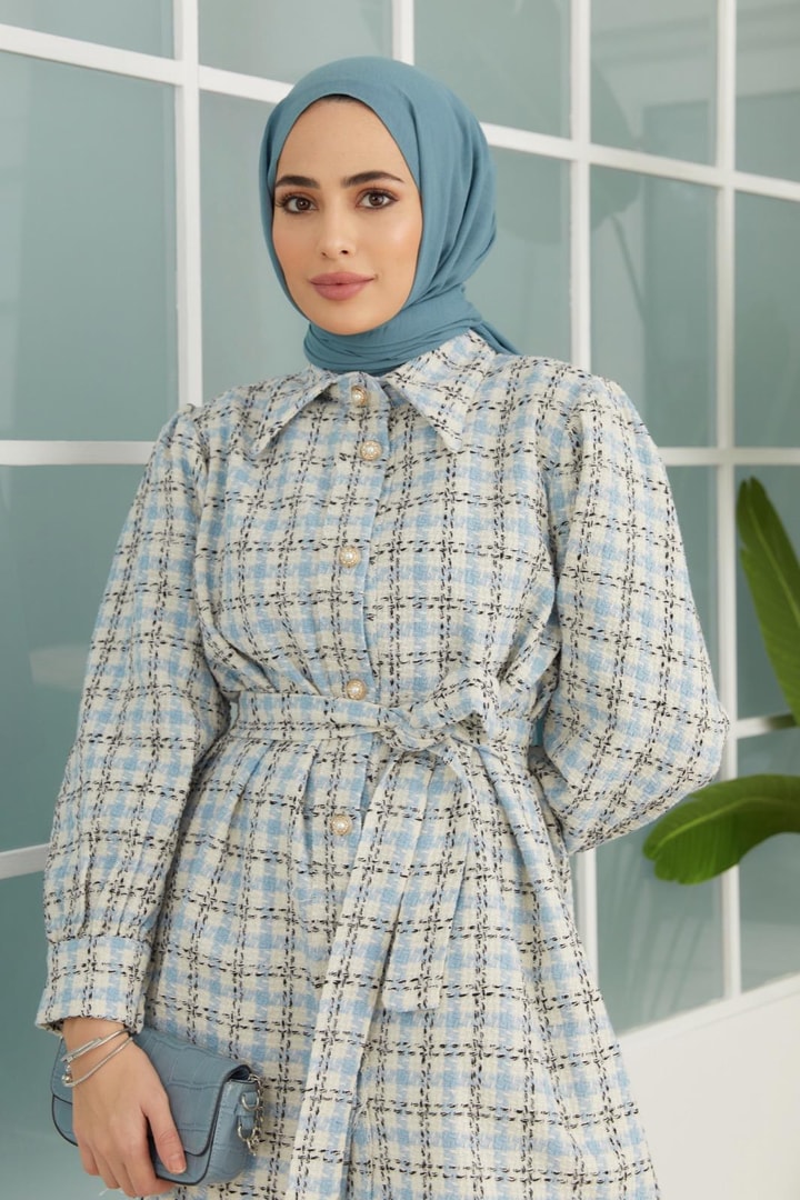 Laya Tüvit Ceket Scuba Pantolonlu Takım - bebe mavisi
