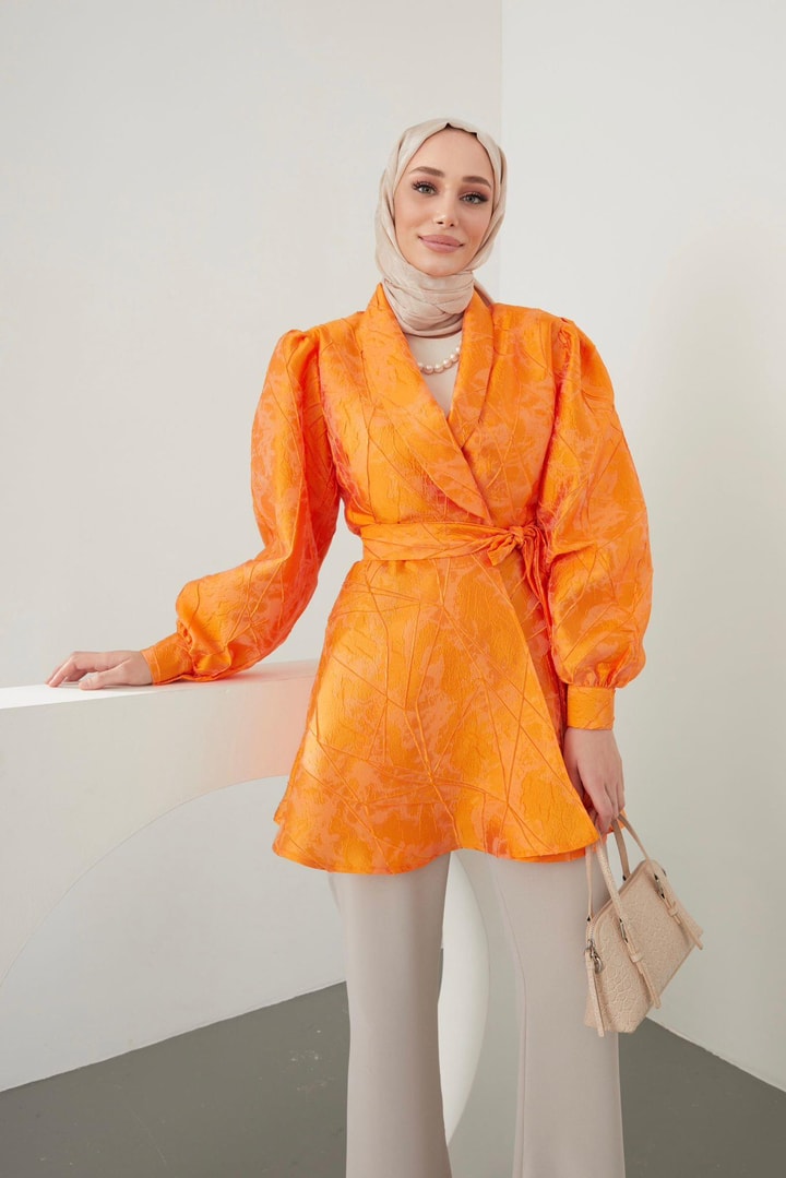 Lias Jakarlı Ceket - Oranj