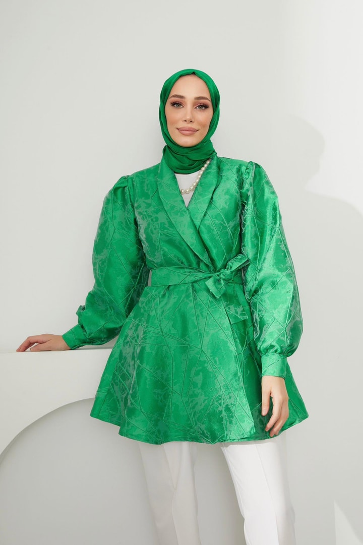 Lias Jakarlı Ceket - Yeşil