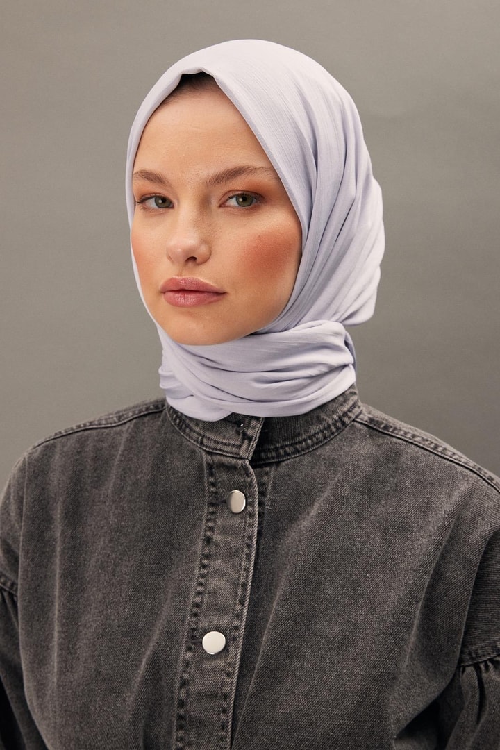 Lidya Saten Şal - Buz