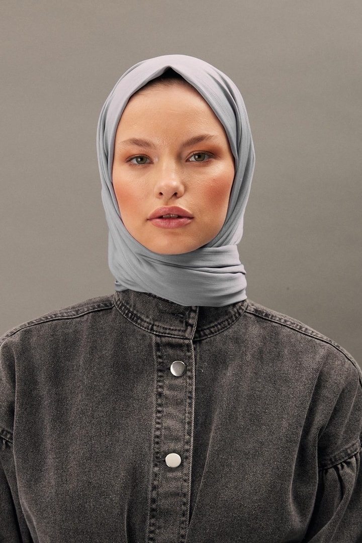 Lidya Saten Şal - Gri