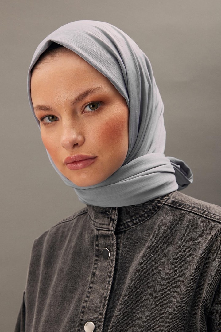 Lidya Saten Şal - Gri