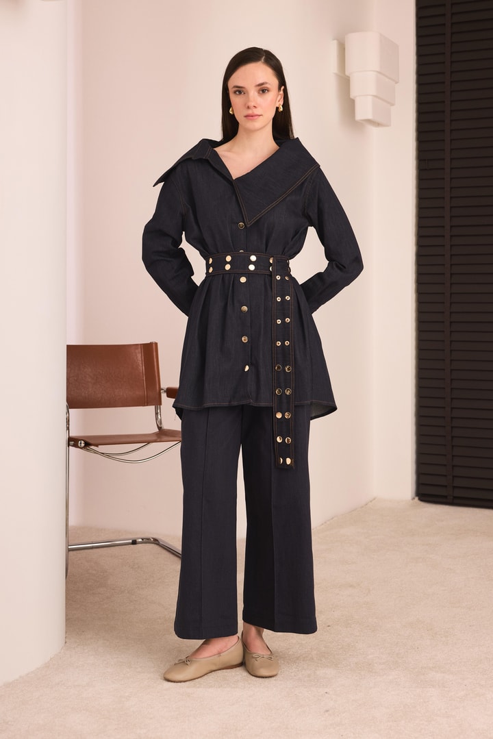 Limited Ariana Denim Ceket - Lacivert