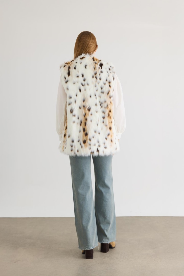 Limited Leopar Kürk Yelek - Leopar