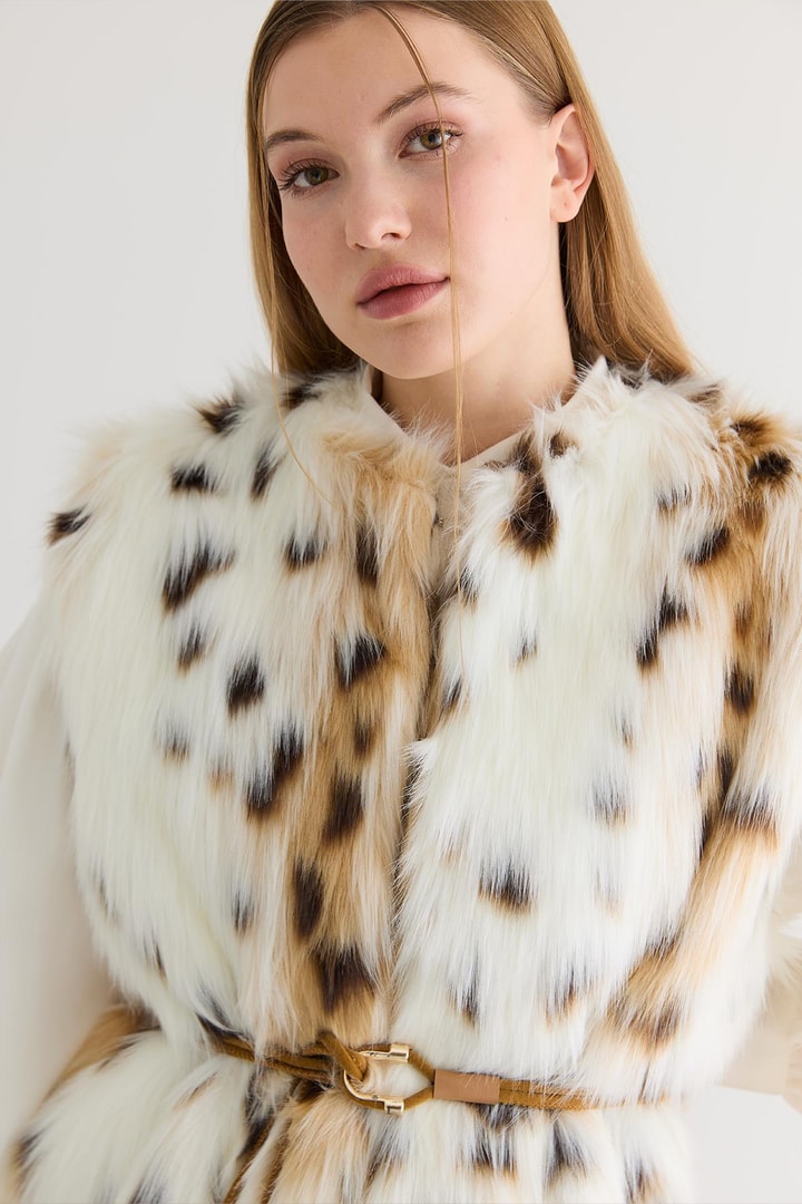 Limited Leopar Kürk Yelek - Leopar