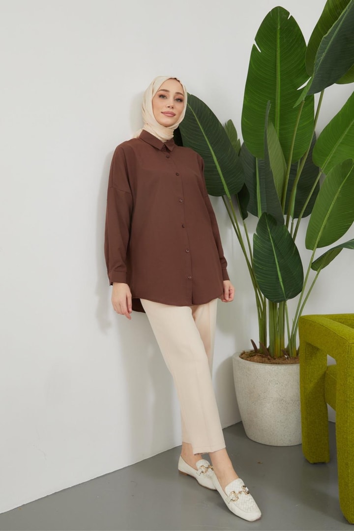 Liva Gömlek - Kahve