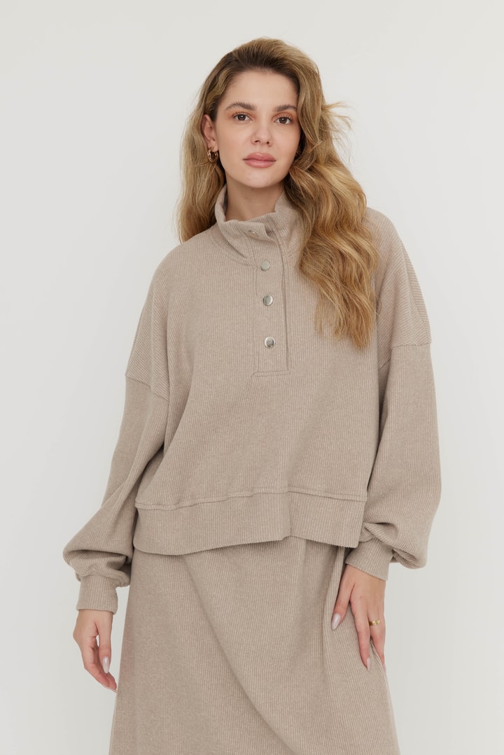 Marcy Fitilli Etek Takım - sütlü kahve