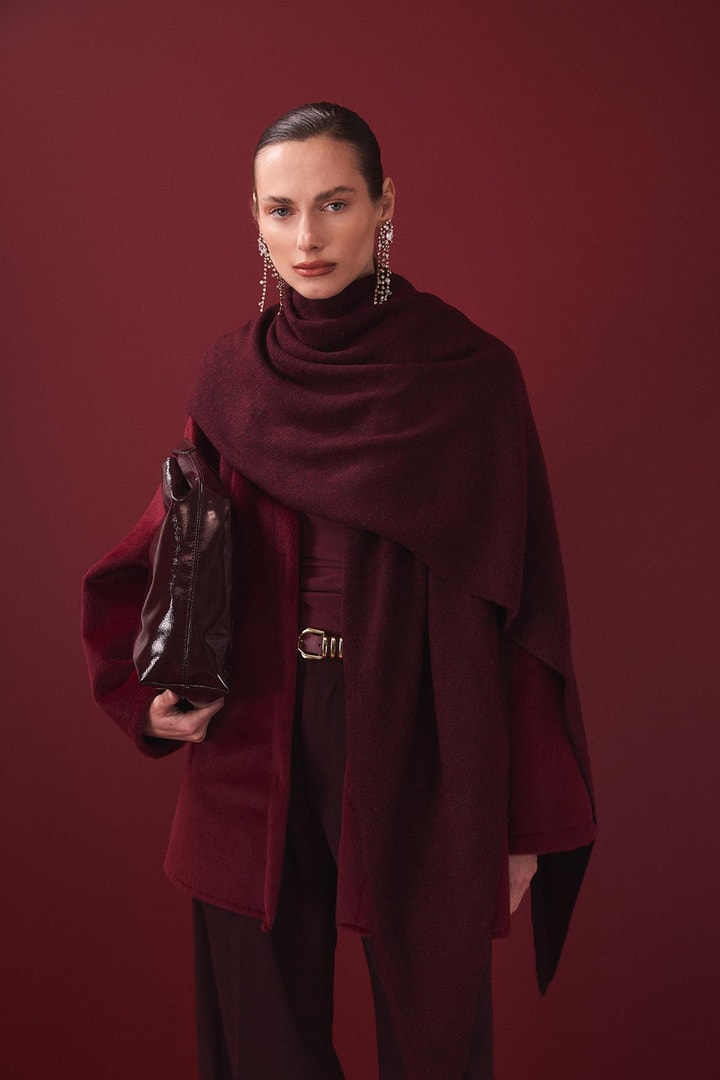 Mary Kemerli Goldfox Kaban - Bordo