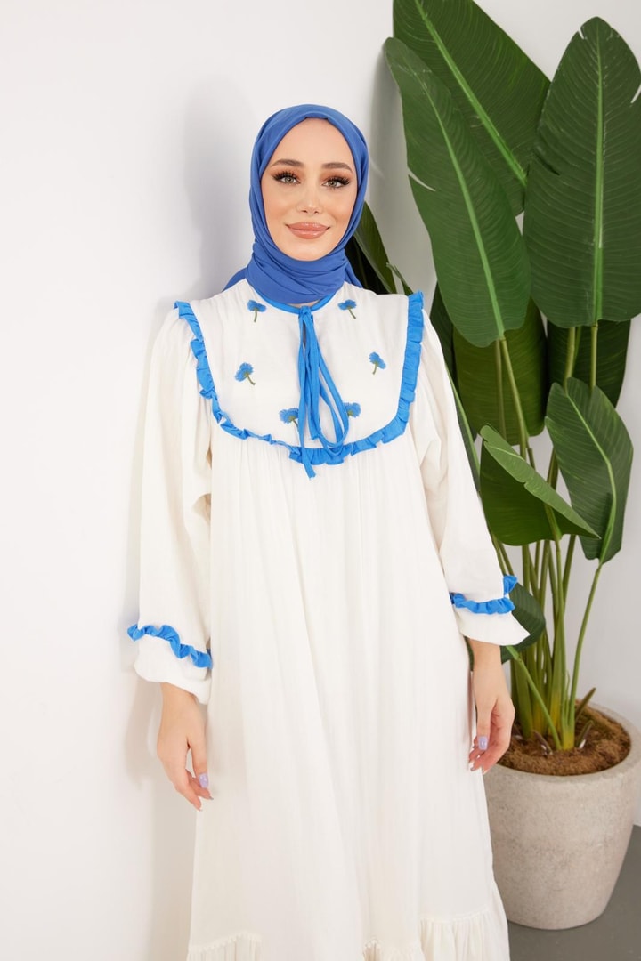 Melix Brode Elbise - Mavi