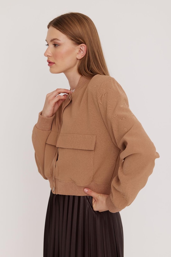 Mocha Bomber Ceket - Camel