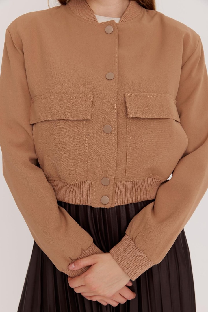 Mocha Bomber Ceket - Camel