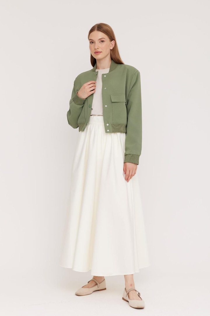 Mocha Bomber Ceket - Mint