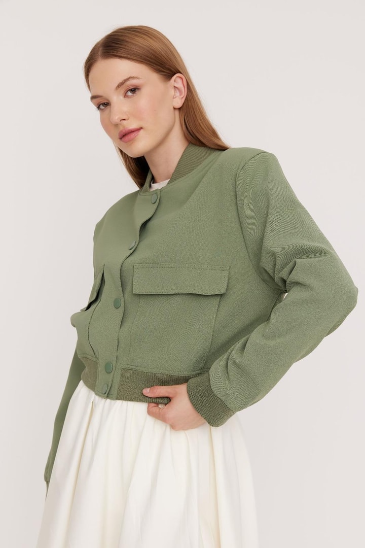 Mocha Bomber Ceket - Mint