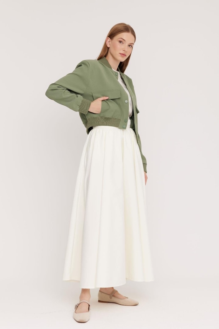Mocha Bomber Ceket - Mint