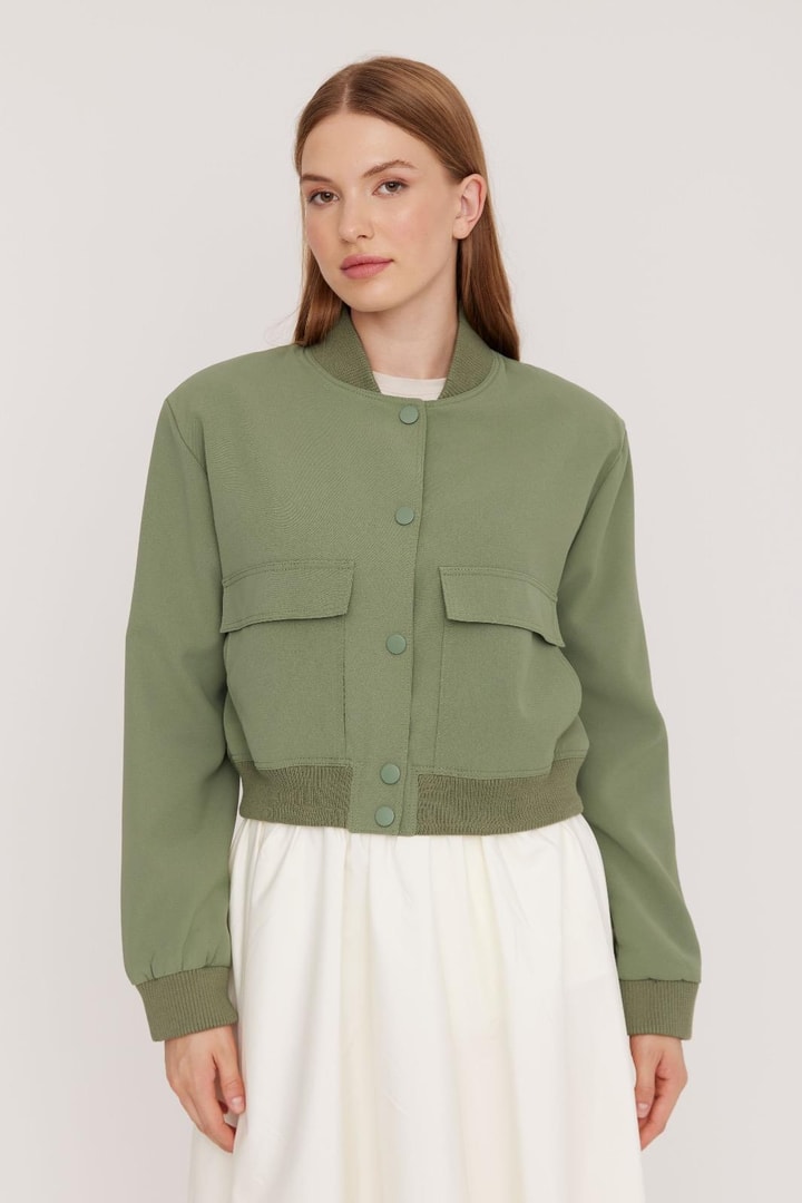 Mocha Bomber Ceket - Mint