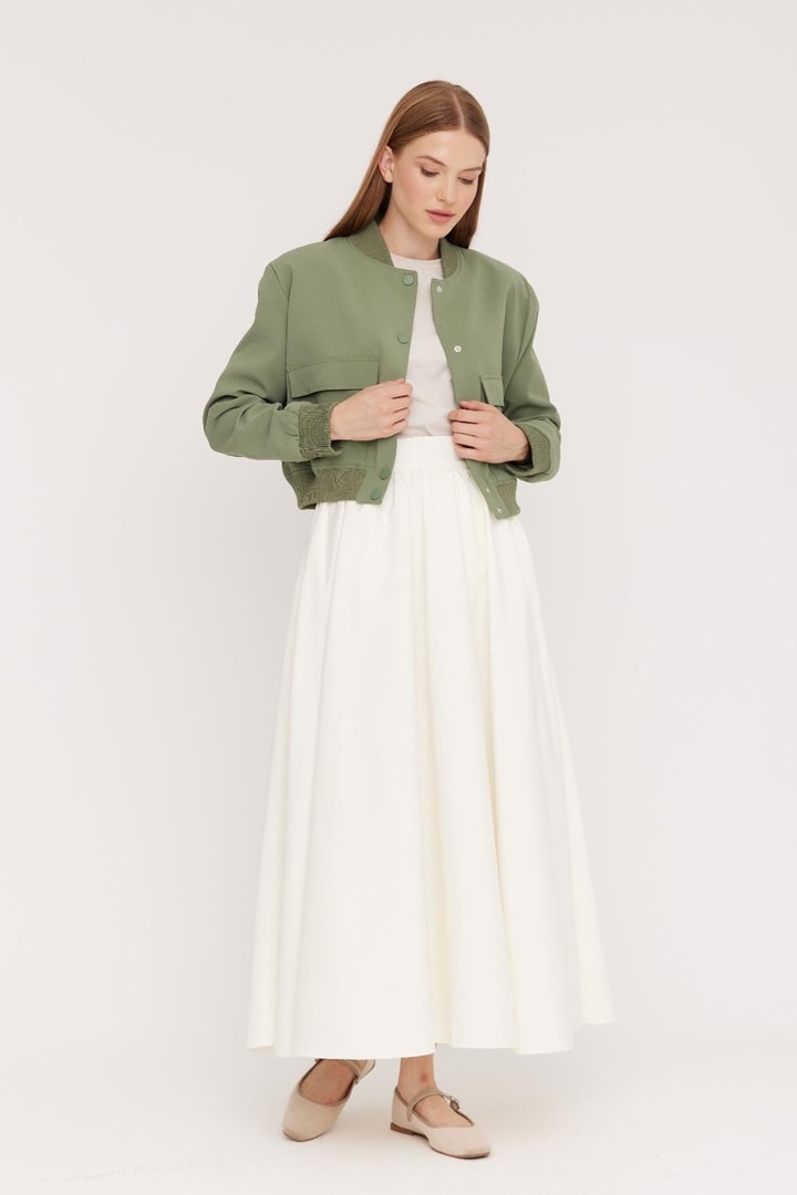 Mocha Bomber Ceket - Mint