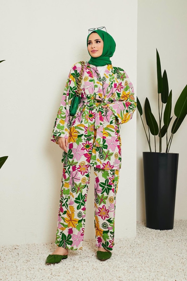 Modica Kimono Takım - Yeşil