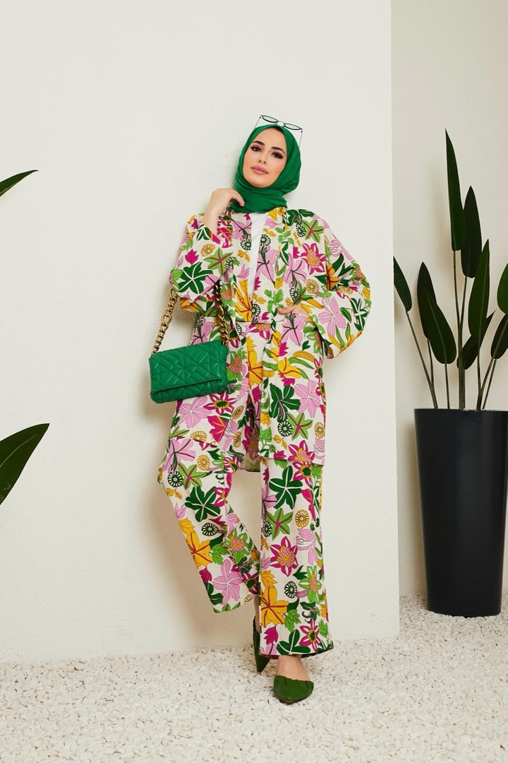 Modica Kimono Takım - Yeşil