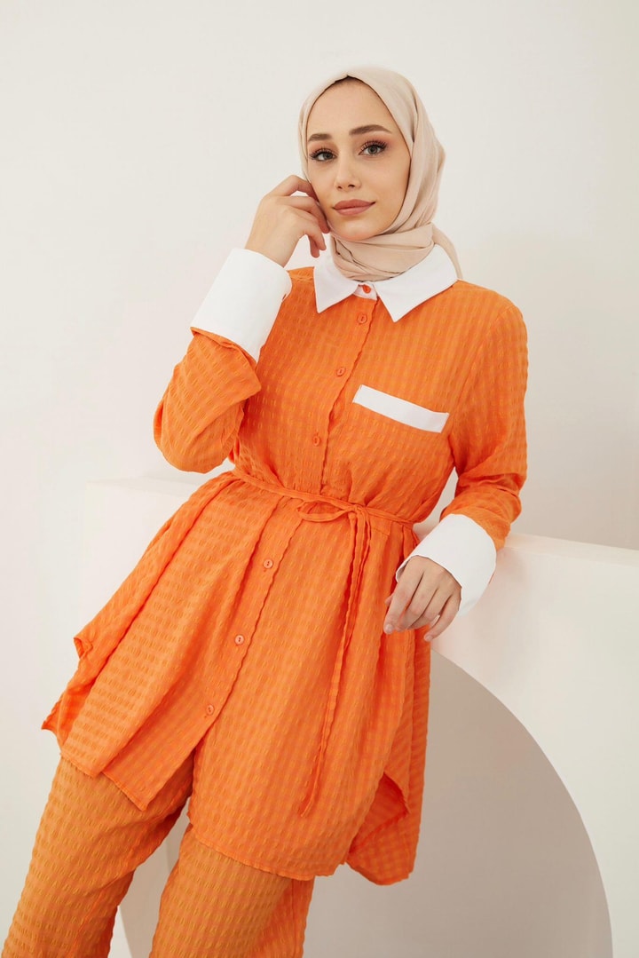 Nancy Gofre Cepli Takım - Oranj