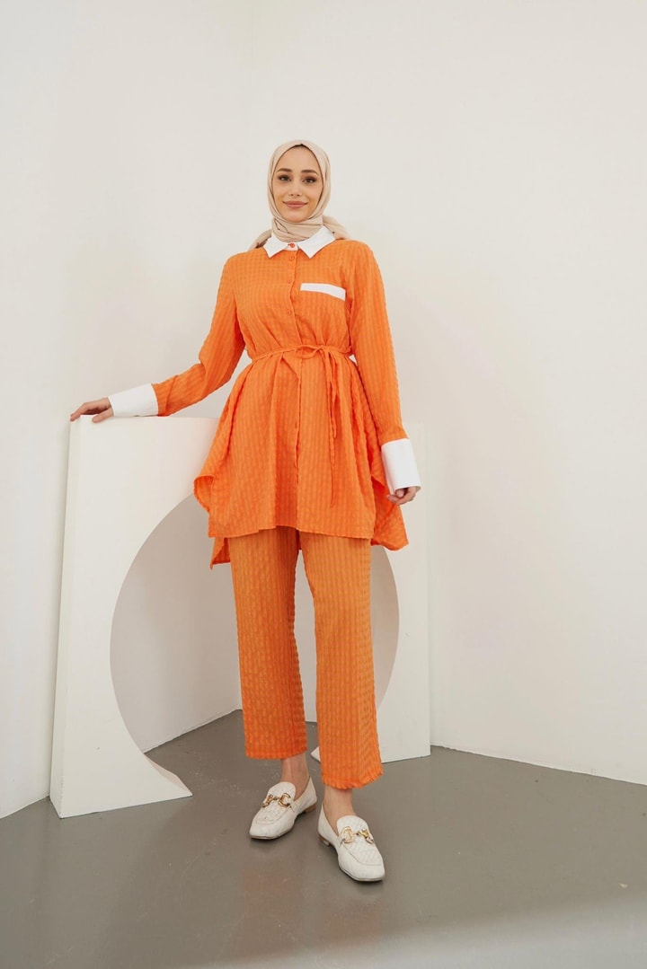 Nancy Gofre Cepli Takım - Oranj