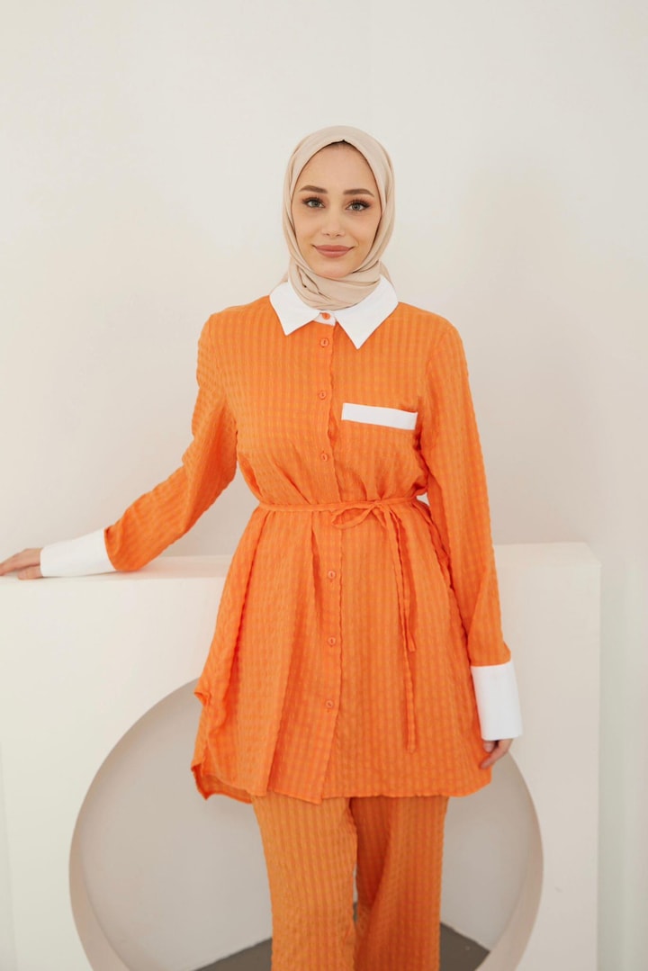Nancy Gofre Cepli Takım - Oranj