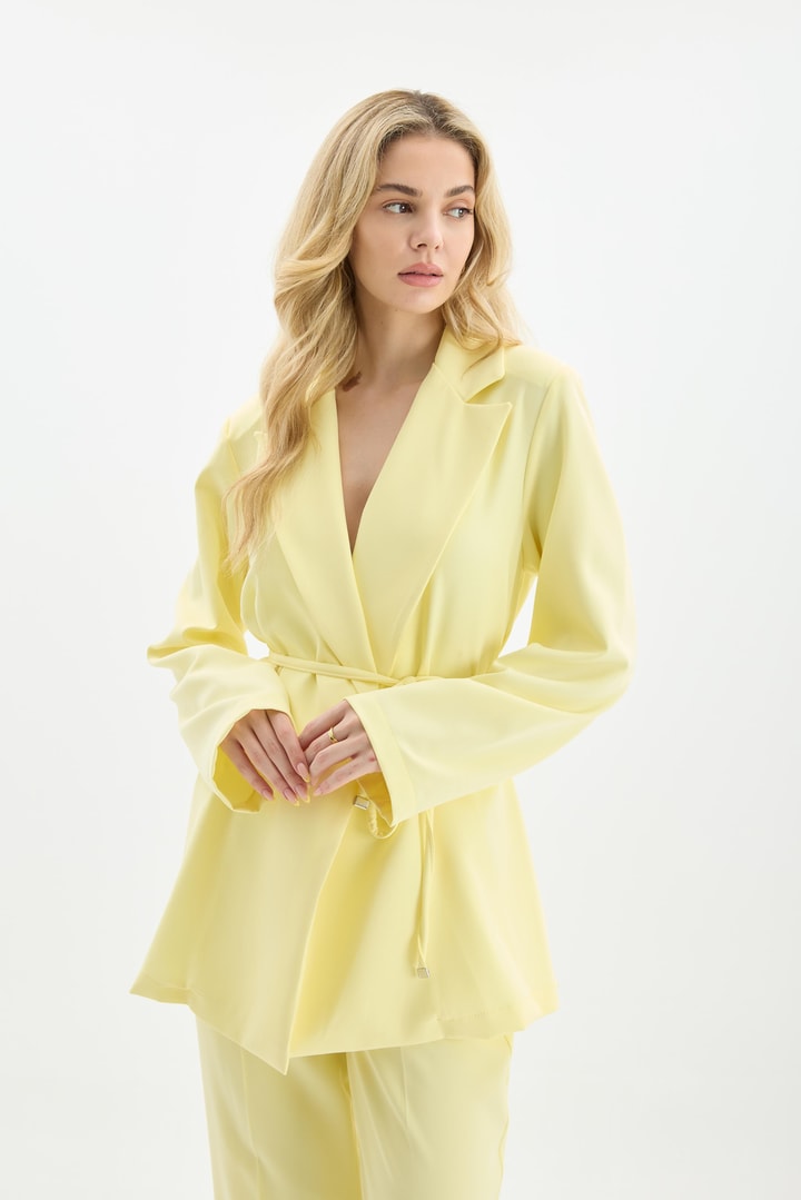 Nery Casual Blazer Ceket Takım - Sarı