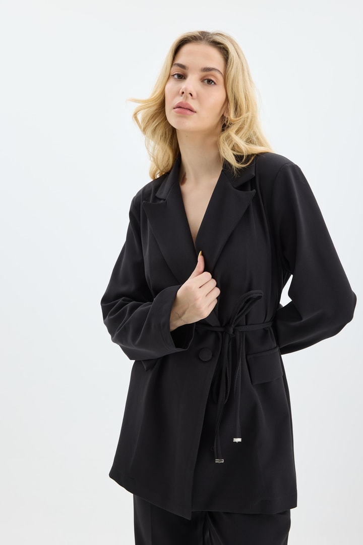 Nery Casual Blazer Ceket Takım - Siyah